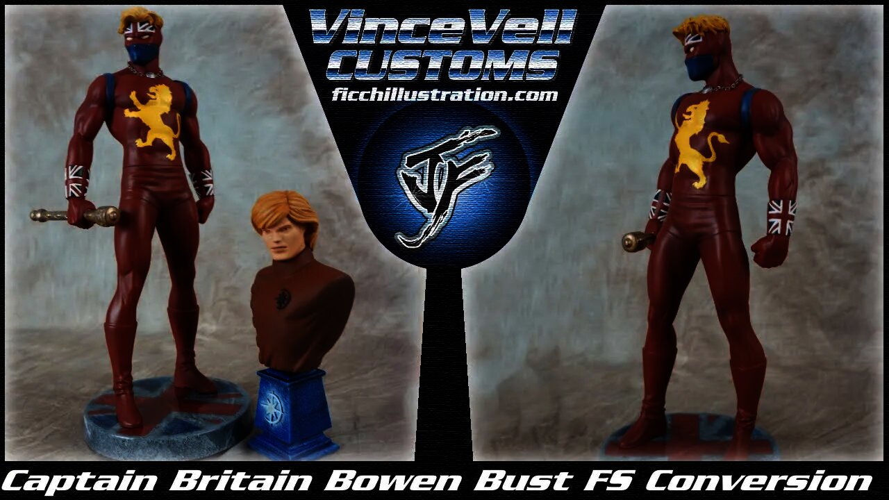 Captain Britain Bowen Bust full size conversion & Star Brand