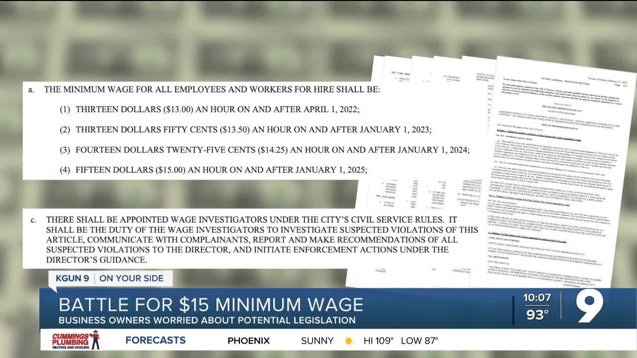 Battle for a $15 minimum wage in Tucson