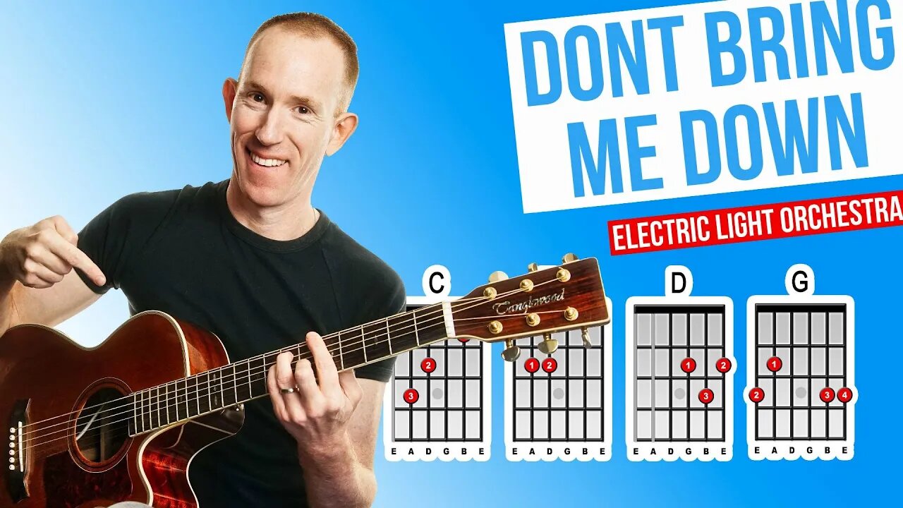 Dont Bring Me Down ★ Electric Light Orchestra ★ Acoustic Guitar Lesson [with PDF]