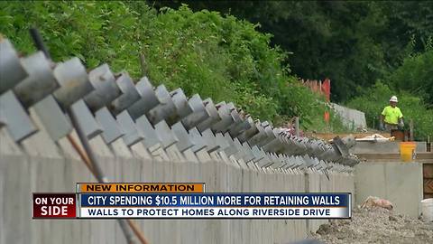 Additional Riverside Drive retaining walls will cost city $10.5 million to save slipping East End