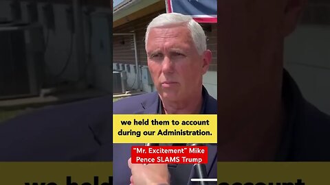 Mike Pence SLAMS Donald Trump