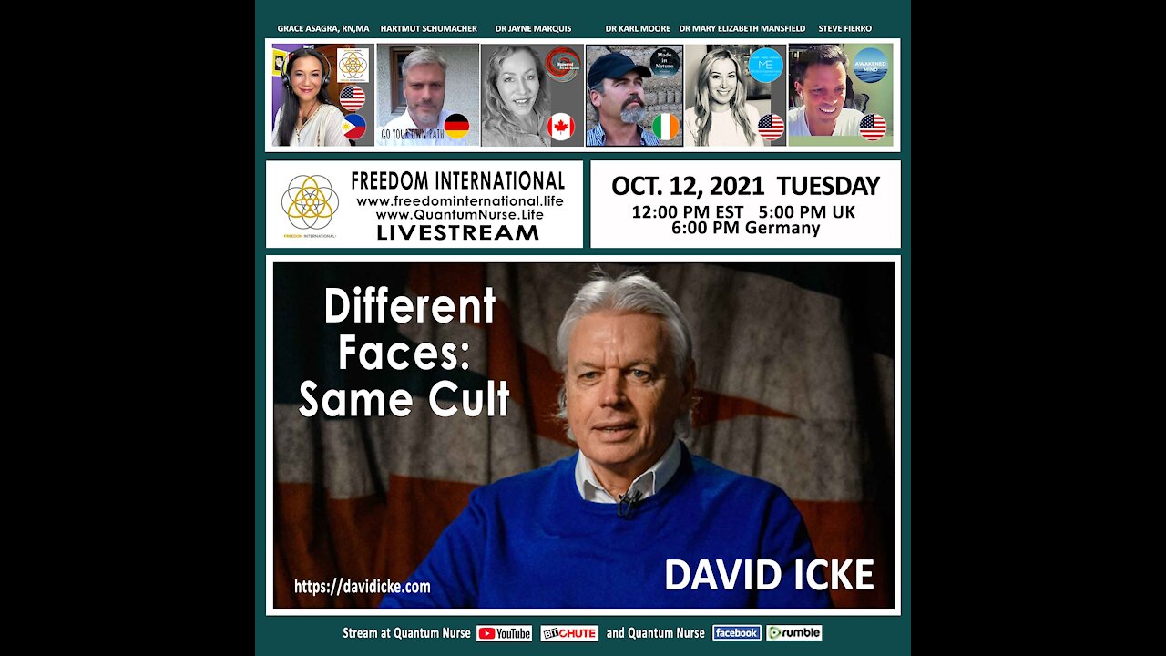 David Icke - "Different Faces: Same Cult" -@ QN Freedom Int'l Live