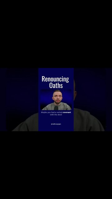 Deliverance Comes By RENOUNCING