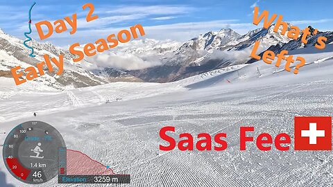 [4K] Skiing Saas Fee, Day 2 Remaining Open Pistes - Early Season! Wallis Switzerland, GoPro HERO11