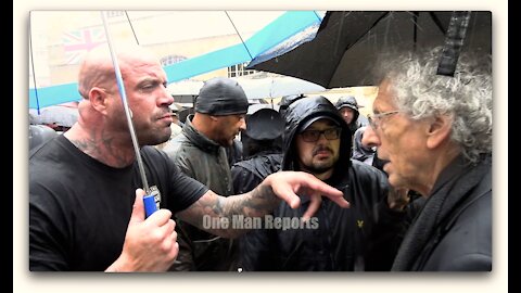 Piers Corbyn confronted with defamation video outside BBC London, UNCENSORED VERSION