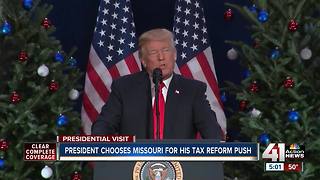 President Trump pushes tax reform plan in St. Charles, Missouri