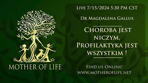 LIVE 7/15/24 | DR MAGDALENA GALLUS | Choroba jest niczym! Profilaktyka jest wszystkim!