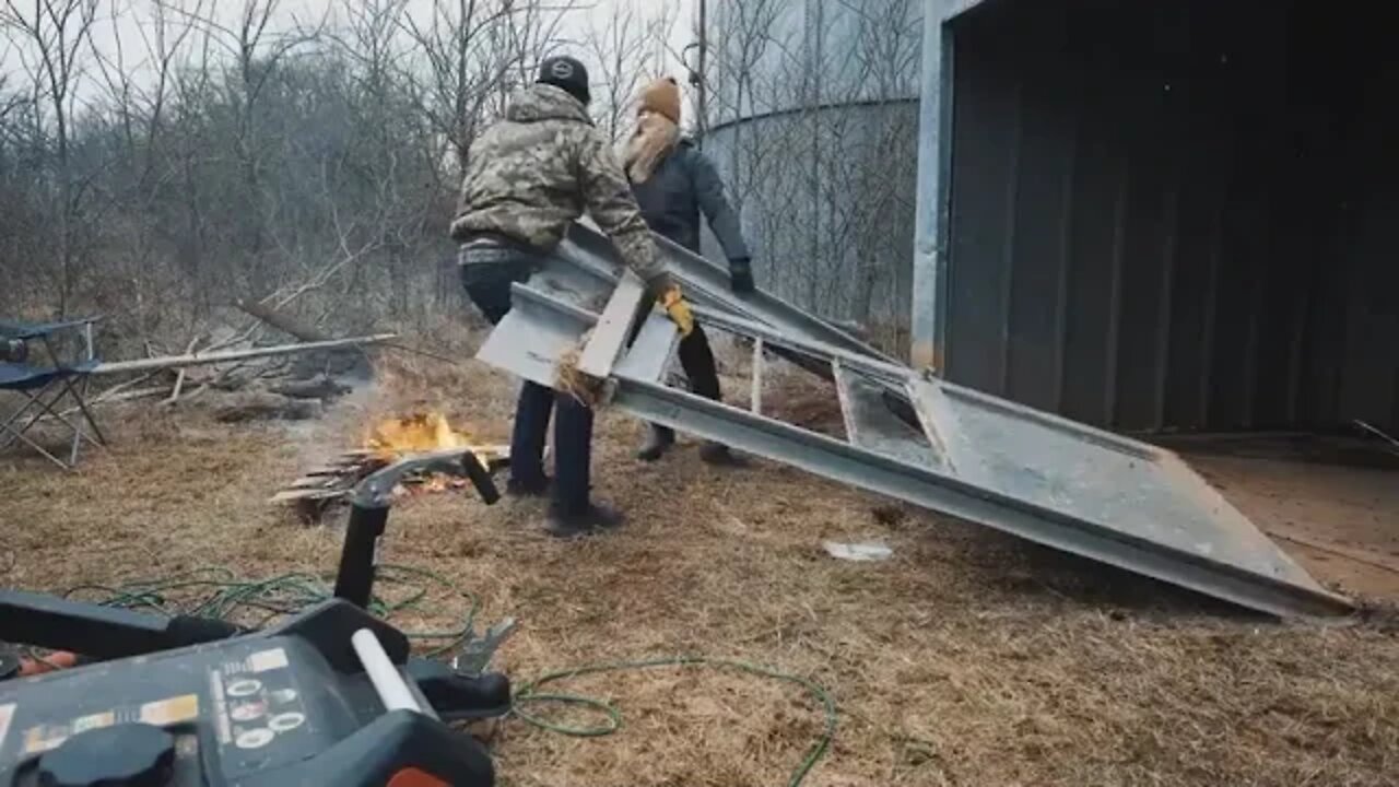 35° Solo Camping 4 Days Snowstorm, Ice Fishing & First Sighting of