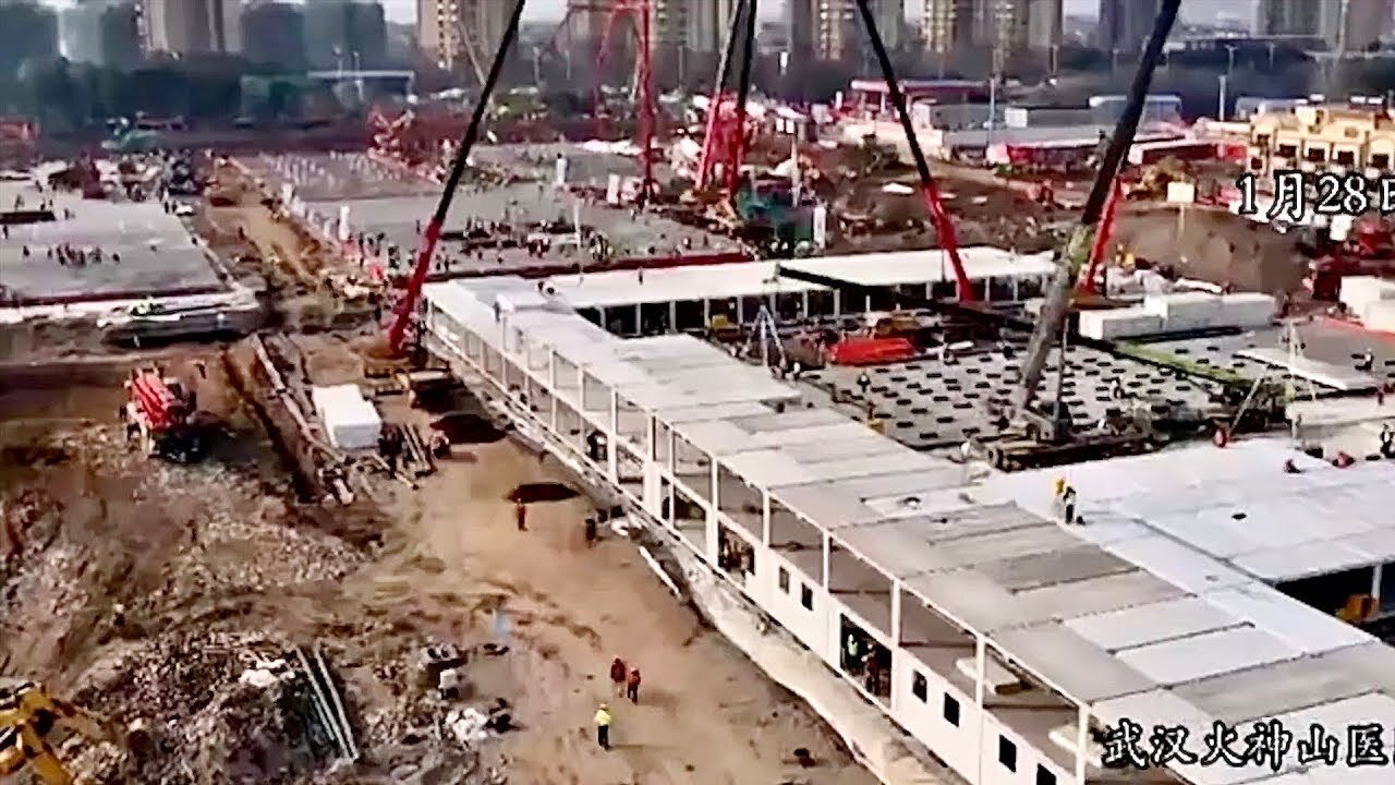 Amazing Time-lapse - China Builds Entire Corona Virus Hospital in 10 Days