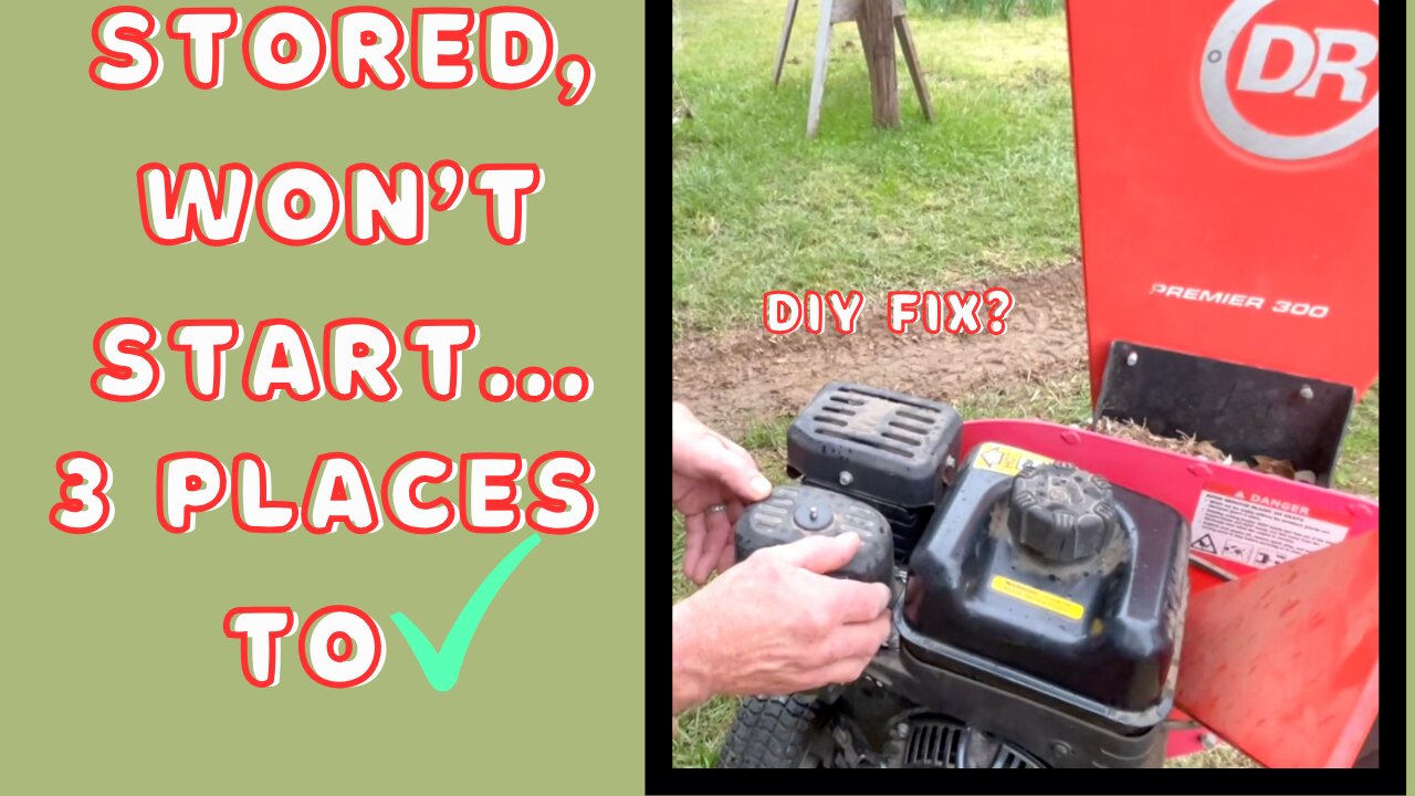 Before you decide to chuck out your non starting DR chipper thinking it is a lost cause. Mr. Rose replies to a question with a quick check list of possible #diy fixes that may help get you back to chipping in no time.