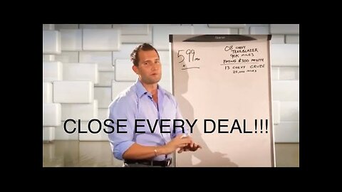 CAR SALES TRAINING - LEARN TO BE A MASTER CLOSER!