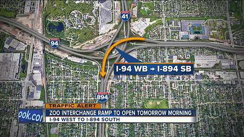 Zoo Interchange ramp to open Tuesday