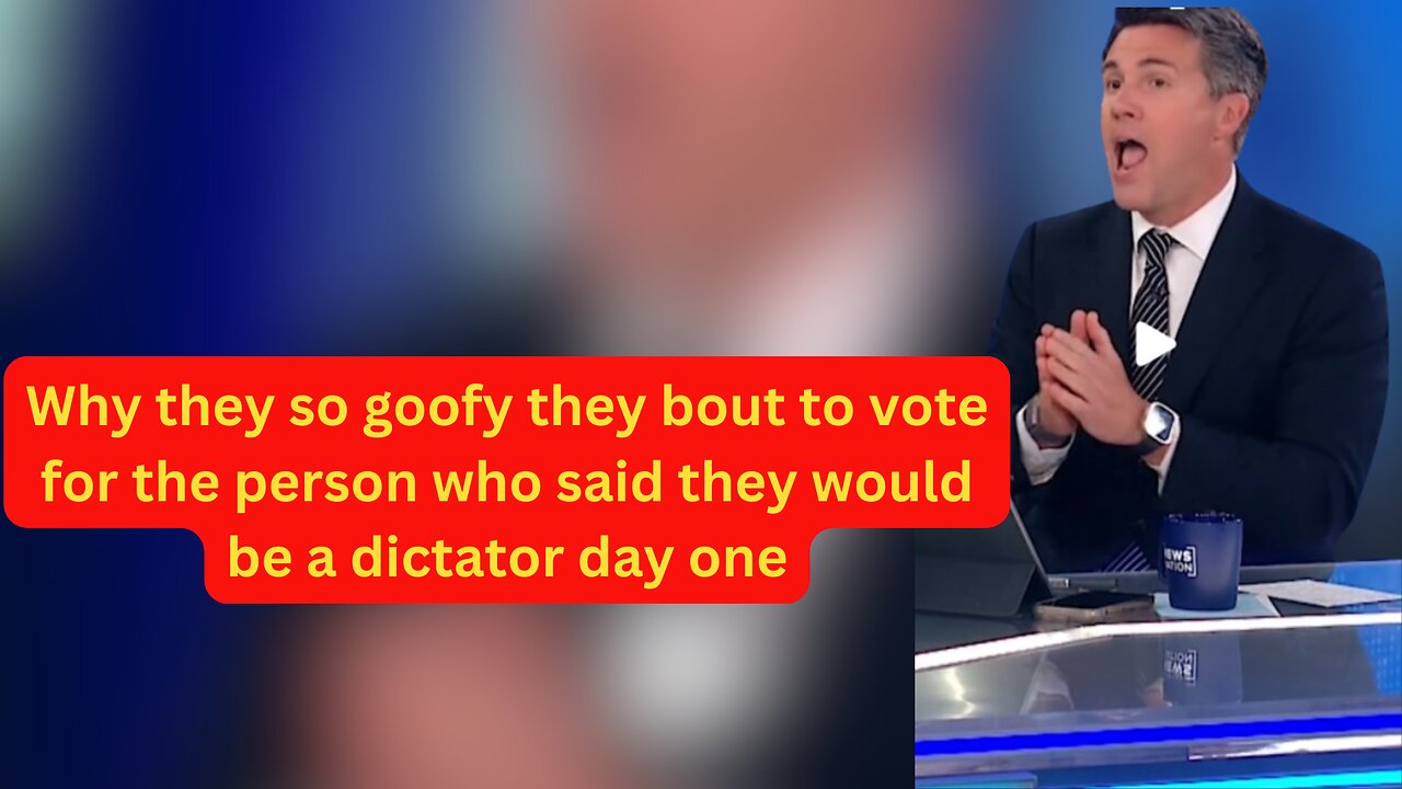 Why they so goofy they bout to vote for the person who said they would be a dictator day one