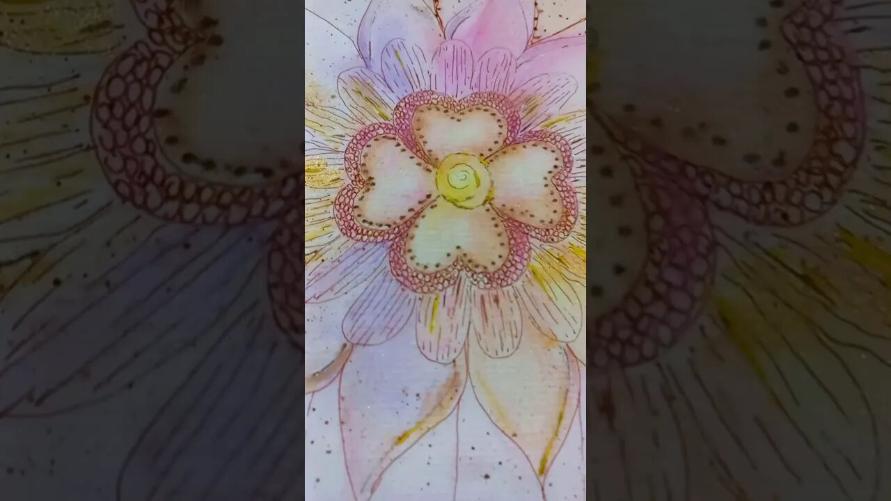 Ilustração Botânica: Desenho e Pintura em Aquarela e Nanquim #shorts