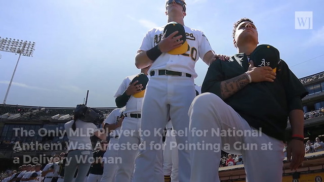 The Only MLB Player to Kneel for National Anthem Was Arrested for Pointing a Gun at a Delivery Woman