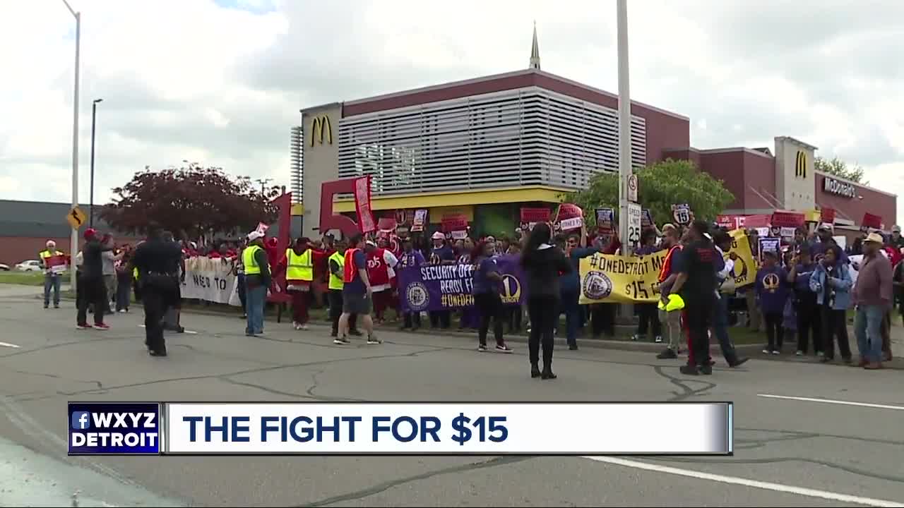 Detroit McDonald's workers striking for right to form union