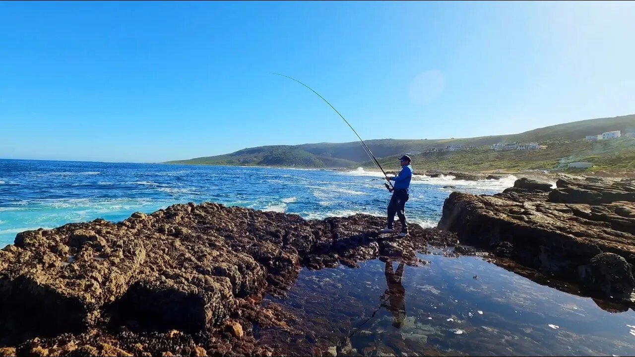 I had a tough day fishing for Galjoen and Red Roman in a flat and clean sea!