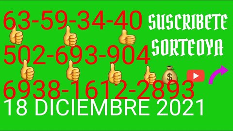 SORTEOYA NUMERO PROBABLE 18 DICIEMBRE 2021