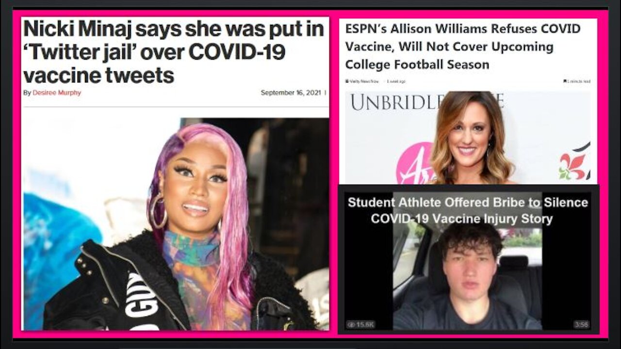 Nicki Minaj Critical Thinker: An ESPN Reporter Refuses the Jab and a College Golfers Vaccine Bribe