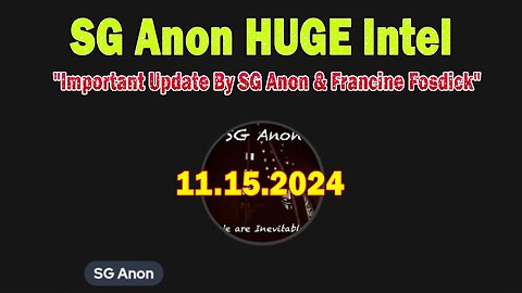 SG Anon HUGE Intel 11.15.24: "Important Update By SG Anon & Francine Fosdick"