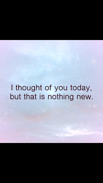 I Thought Of You Today [GMG Originals]