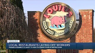 Local restaurants laying off workers as new restrictions begin