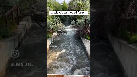 Little Cottonwood Creek at Wheeler Farm is approaching flood stage at 490 cfs.