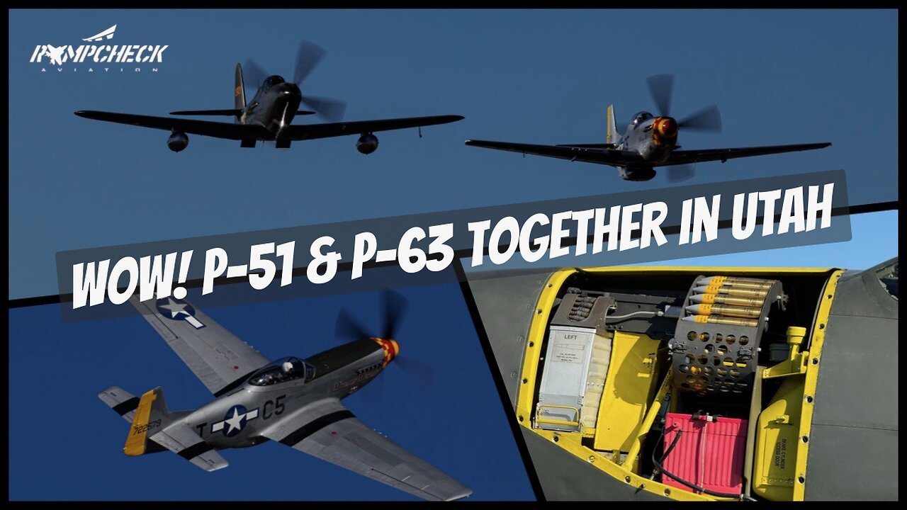 P-51 Mustang and P-63 Kingcobra Warbirds in Utah