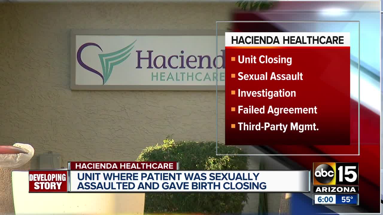 Hacienda HealthCare shutting down unit where woman was raped