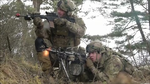 U.S. Infantry Conduct a Hasty Attack