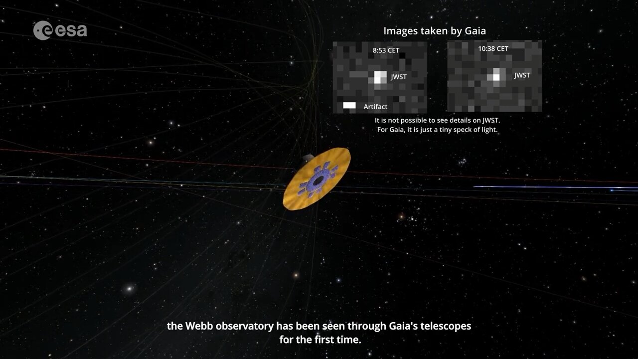 James Webb Space Telescope spotted by ESA's Gaia spacecraft for the first time