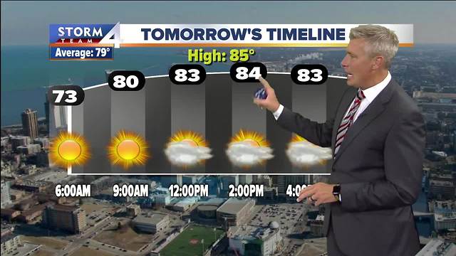 Sunny and humid Saturday in store