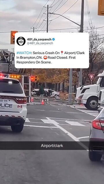 Serious Crash In Brampton Ontario
