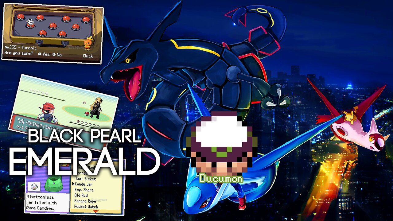 Pokemon Black Pearl Emerald - GBA ROM Hack has 9 starters, mega evolutions, nozlocke, pocket pc