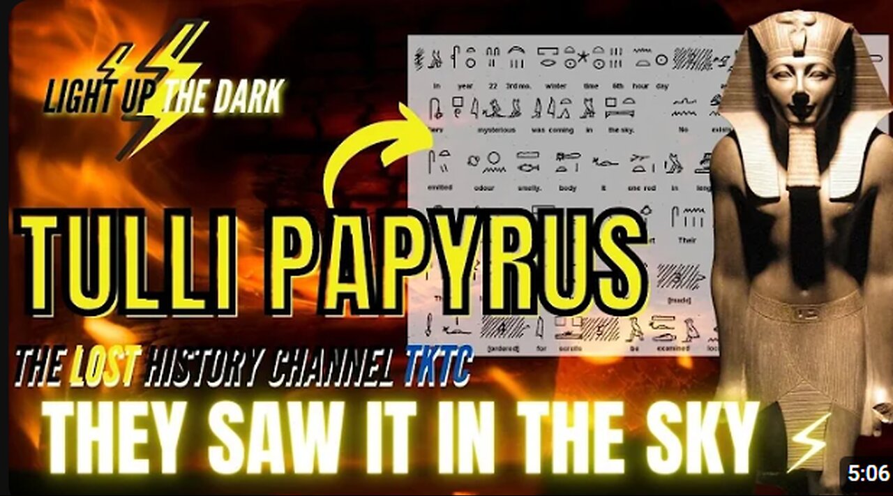 The Tulli Papyrus Mystery! Unraveling Ancient UFO Accounts.