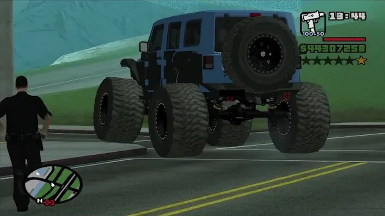 GTA San Andreas: Jeep Monster Truck in the City #rockstargames #gta