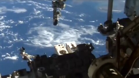 UFO in space seen bye ISS