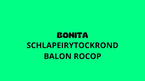 Bonita - Schlapeirytockrond Balon Rocop