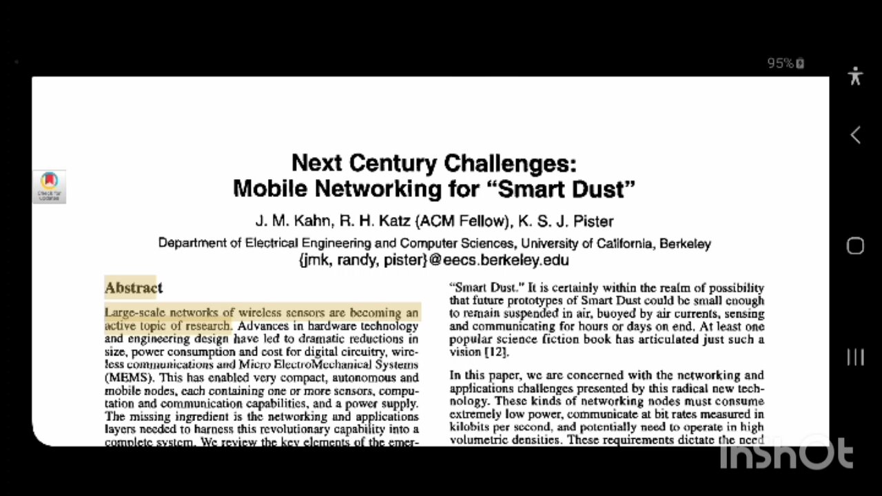 Mobile Networking For Smart Dust...In 2012.