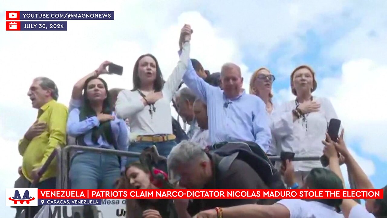 🇻🇪 Venezuela | President-elect Edmundo González and María Corina Machado at Patriot March in Caracas