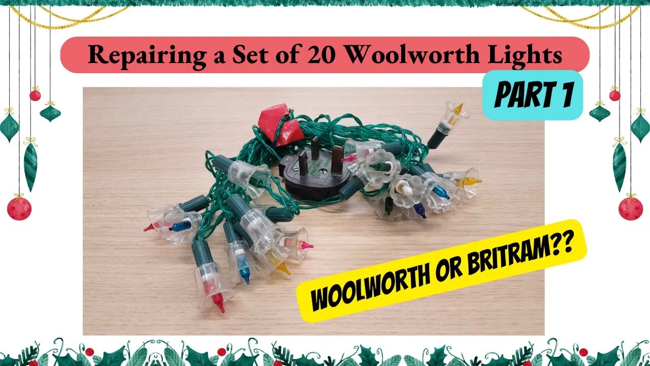 Unusual Set of 20 Woolworth Hybrid Christmas Lights Restoration - Part 1