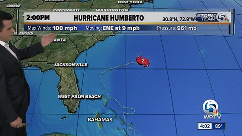 Humberto 2 p.m. Tuesday update