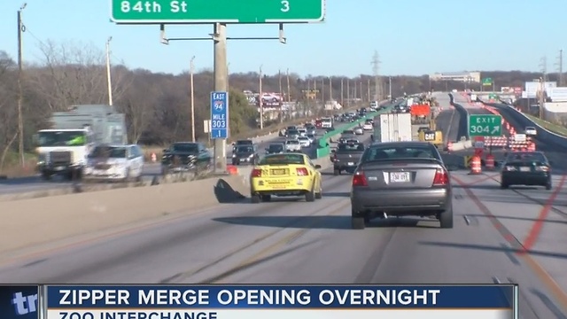 Zoo Interchange Zipper Merge to reopening ahead of schedule