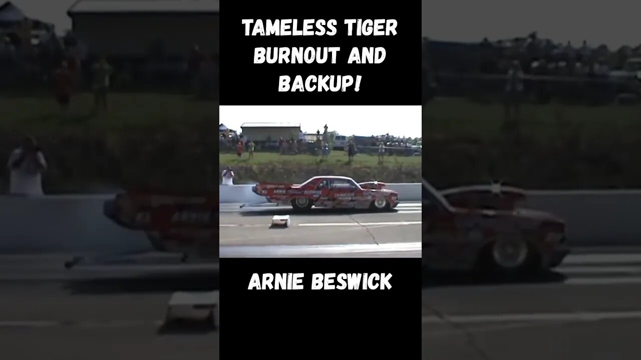 World's Best Showman! Arnie Beswick's Tameless Tiger Po Mod Pontiac Burnout and Backup! #shorts