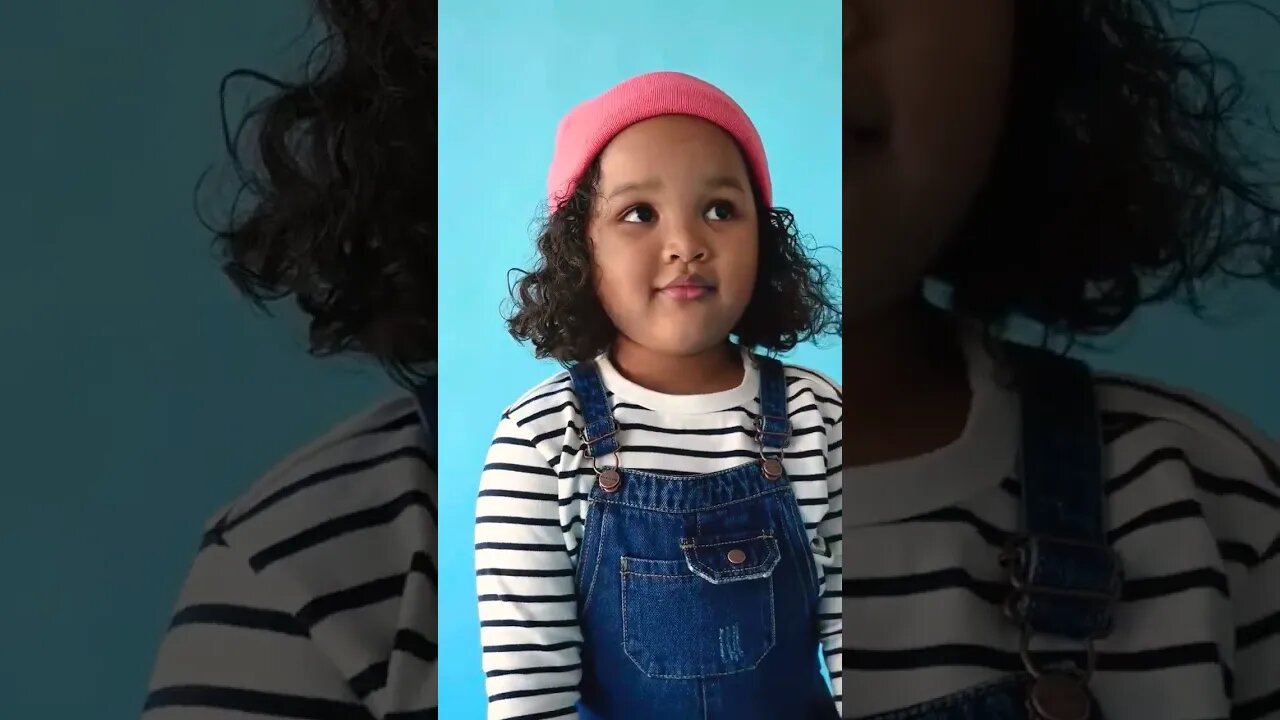 Cute Little Girl Making Funny Faces