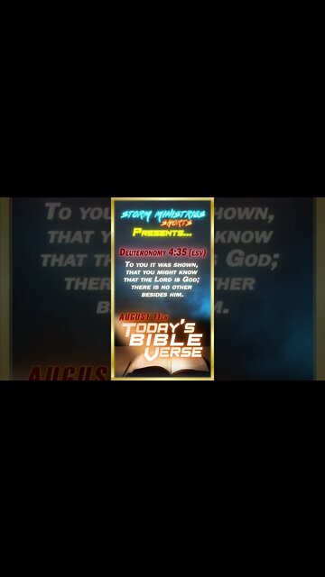 8.11.2022 | STORM MINISTRIES | #Shorts | Daily Bible Verse | Deuteronomy 4:35 (ESV)