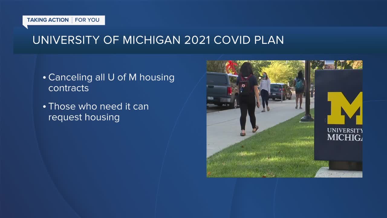 U-M plans more remote courses, fewer students living on campus for 2021 winter semester