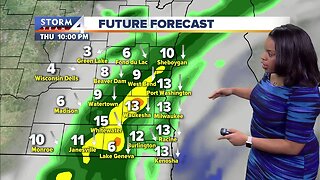 Heavy rainfall starts at 10 p.m.