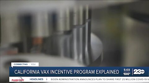 California's big vaccine incentive giveaways begin tomorrow