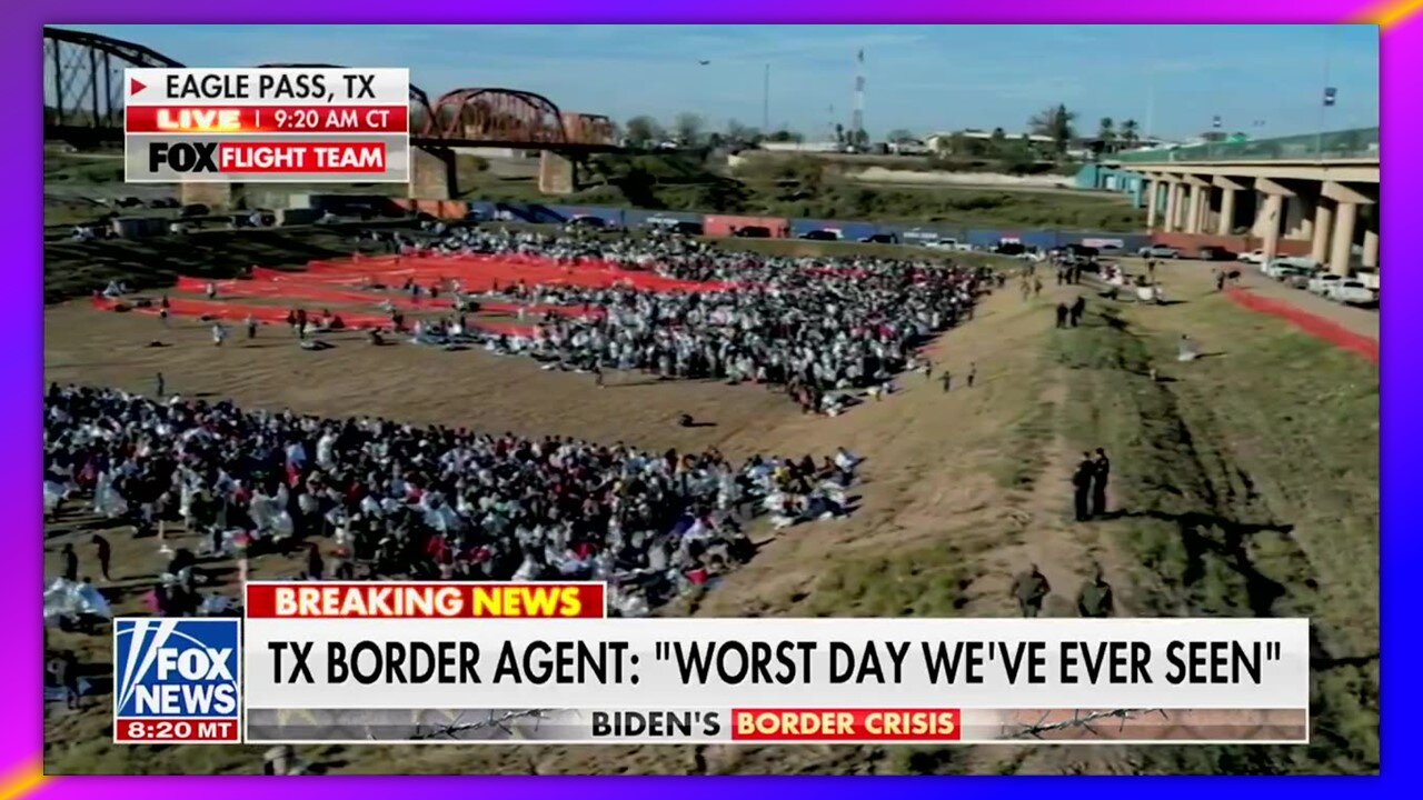 EAGLE PASS TEXAS - WORST DAY WE’VE EVER SEEN ILLEGALS COMING INTO US